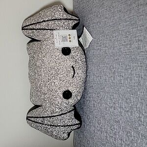Sparkles Home Rhinestone Bat Decorative Pillow Black Silver Sparkle Velvet